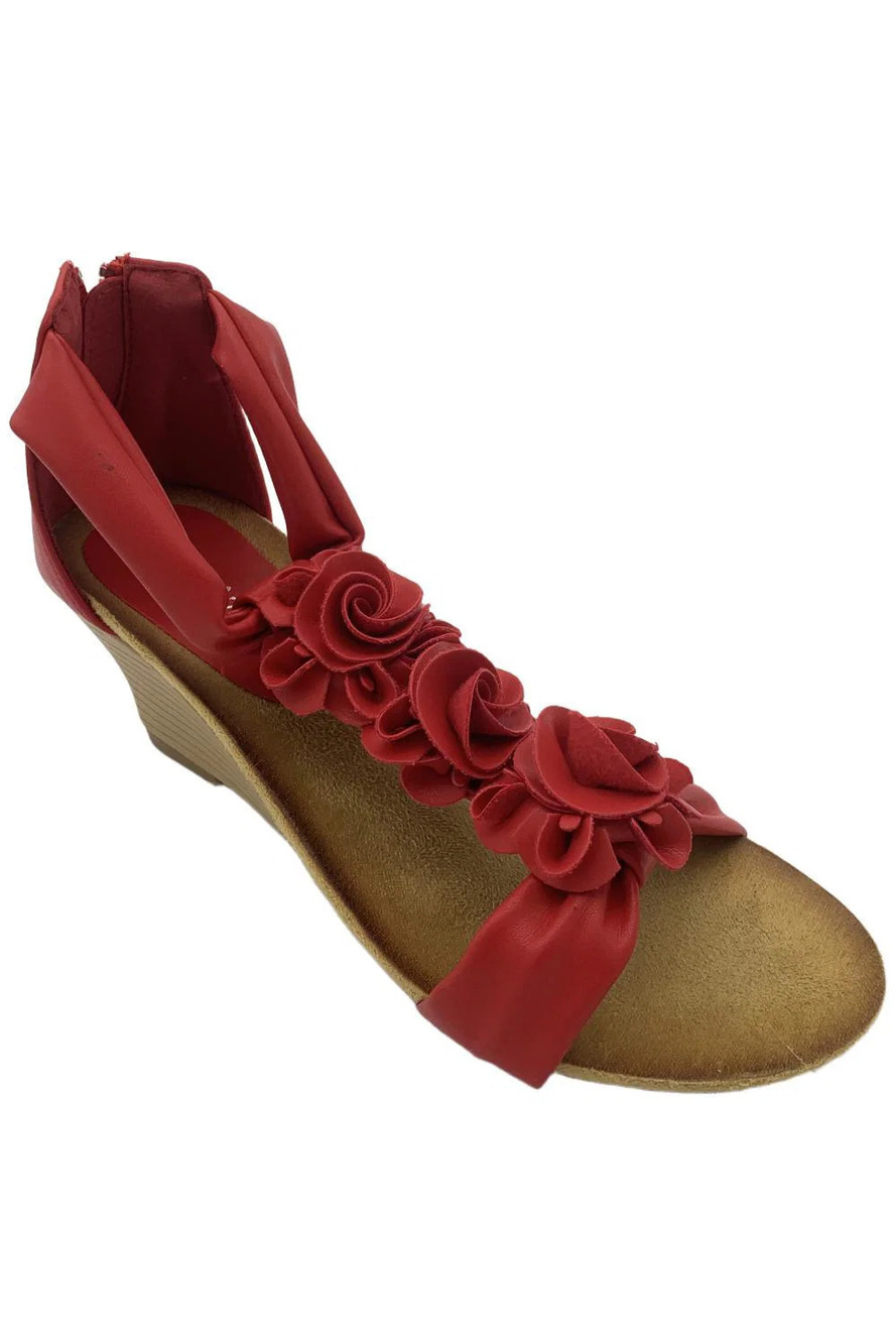 Patrizia Women's Harlequin Wedge Sandals Red - Medium